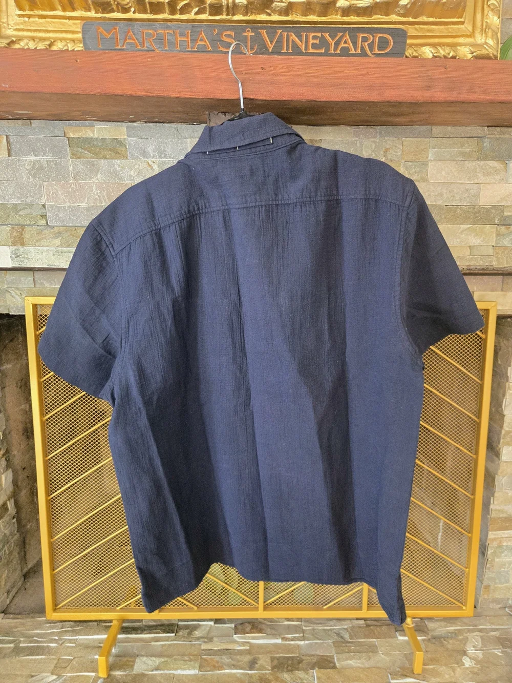 NWT Banana Republic Men's Matching Set Navy Blue Shirt & Shorts Size L